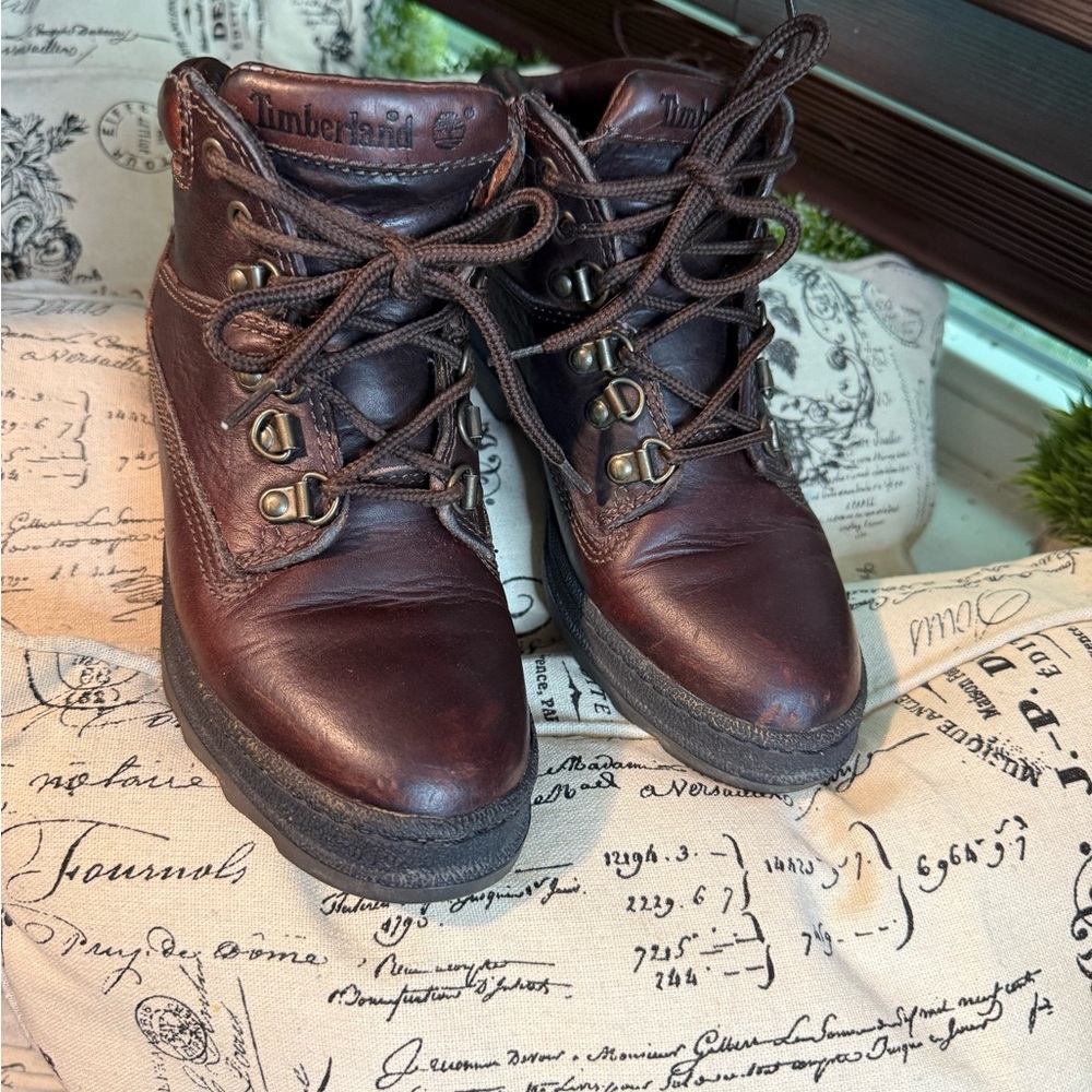 Timberland Men's Dark Brown Leather Boots